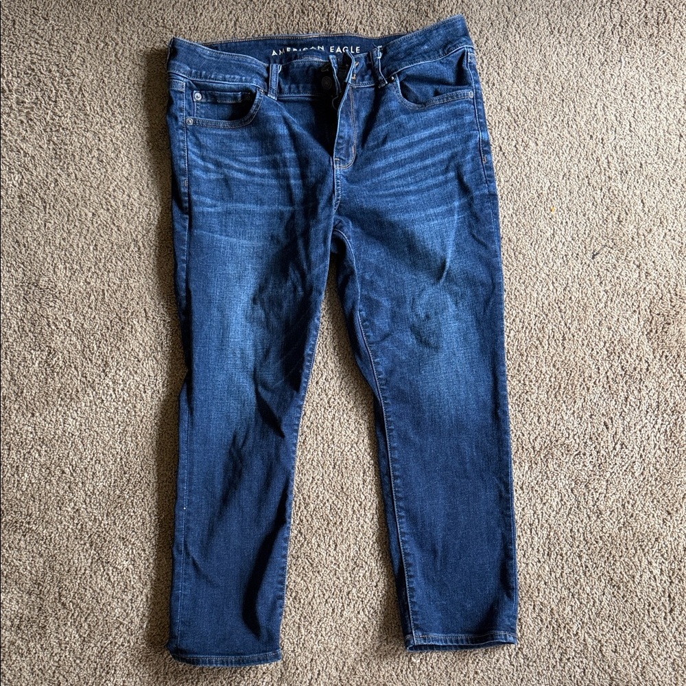 American Eagle Outfitters Blue Slim Straight Jeans